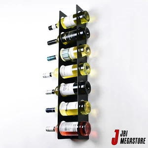 Wall Cabinet Mounted Narrow Wine Rack 7 Bottle Holder Storage Under Counter - Picture 1 of 7