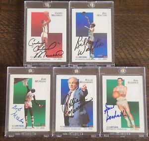 LOT 5 CARDS: 1992 Courtside Flashback AUTHENTIC SIGNATURES AUTOGRAPHED SIGNED SP