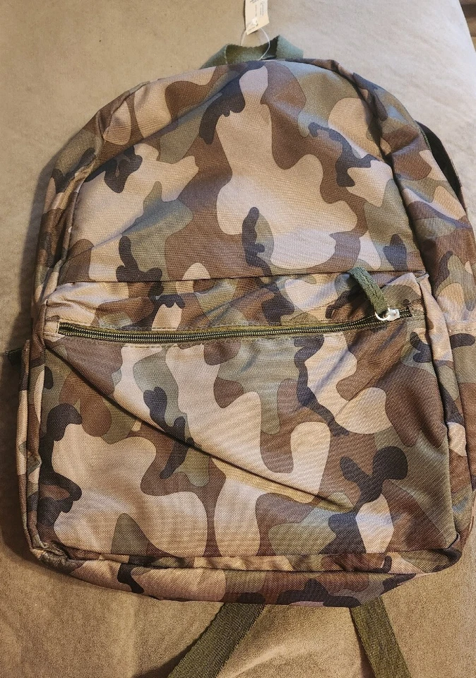 Nueva Mochila para Laptop Antigua Azul Marino Camuflaje Verde Ejército Talla Única Reciclada  Foto 1 de 4
