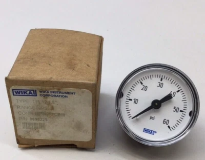 Wika 9690225 Pressure Gauge 0-60 Psi Type 111.12-1.5" 1/8" NPT CBM - Image 1 of 4