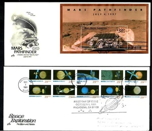 S.C. #  3179, 2568-77  Art Craft Souvenir Sheet Blk of 10 Space Mars Pathfinder - Picture 1 of 2