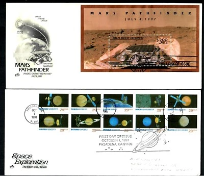 S.C. #  3179, 2568-77  Art Craft Souvenir Sheet Blk of 10 Space Mars Pathfinder - Image 1 of 2