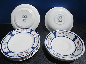 Adams Lancaster Real English Ironstone 5 Pieces 6" Dessert Plates + 4pc Saucers! - Picture 1 of 7