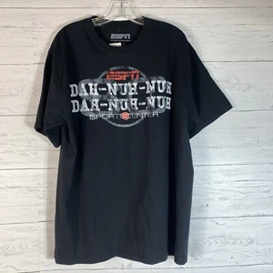 ESPN Mens Dah Nuh Nuh Sports Center Sportscenter Black Shirt New XL - Picture 1 of 4