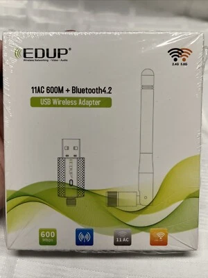 EDUP 11AC 600M + Bluetooth 4.2 USB Wireless Adapter #EP-AC1661 New - Image 1 of 2