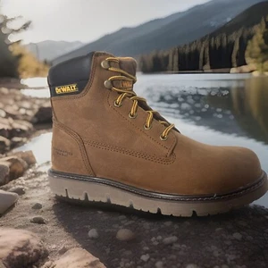 Dealt FLEX PT 10027 Men’s Work Boots Brown Bison Leather 10 M New - Picture 1 of 7