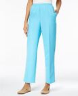 Alfred Dunner All Aflutter Pull-On Pants Teal 8S