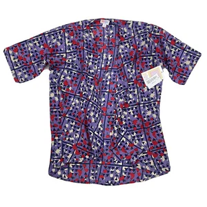 NWT Lularoe Bianka Multicolor Geometric Kimono S/S Open Front Size 10-12 (3) - Picture 1 of 6