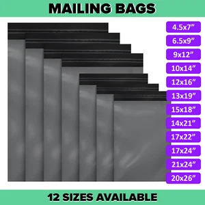 Grey Mailing Bags Parcel bags Shipping bags Postal Bags Postage Bags - Picture 1 of 14