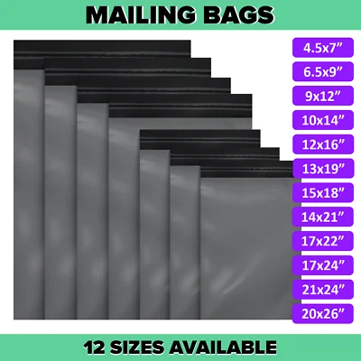 Grey Mailing Bags Parcel bags Shipping bags Postal Bags Postage Bags - Image 1 of 4