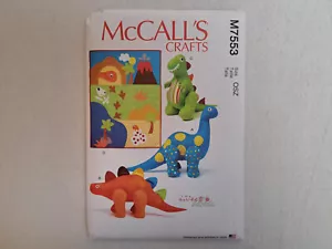 McCall's Pattern - Dinosaur Toys & Quilt (One Size) #M7533 - Uncut - Picture 1 of 8