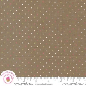 Moda LOVESTRUCK 5195 16 Brown Bramble Polka Dot LELLA BOUTIQUE Quilt Fabric - Picture 1 of 5