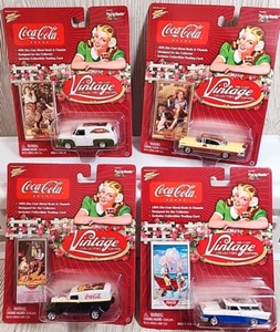 Coca-Cola Johnny Lightning Vintage Collection Die Cast Vehicles Lot of 4 - NEW - Picture 1 of 16
