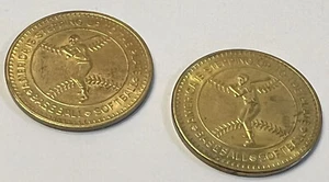 LOT of 2 Vintage Token Softball Coin ABC Automated Batting Cages  Salem Oregon - Picture 1 of 5