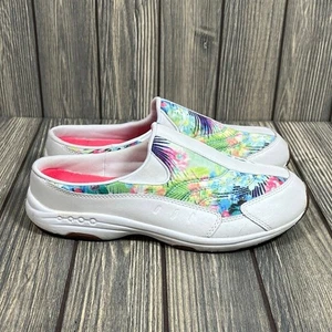 Easy Spirit TravelTime bequeme Damen-Slipper Leder-Clog flache Schuhe Größe 9W - Bild 1 von 9