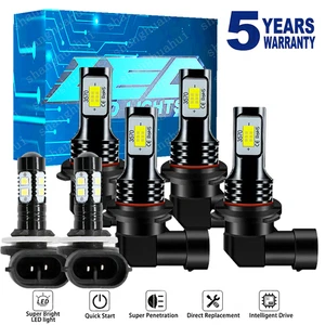 For Chevy K1500 K2500 K3500 1999 6x 6000K White LED Headlight + Fog Light Bulbs - Bild 1 von 13