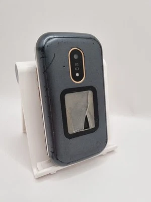 Doro 7080 Grey Unlocked Dual Sim 4GB 2.8" 4G Flip Mobile Button Phone Cracked - Image 1 of 4