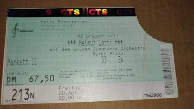ALTE EINTRITTSKARTE von HELMUT LOTTI - HALLE MÜNSTERLAND 2001 - Bild 1 von 2