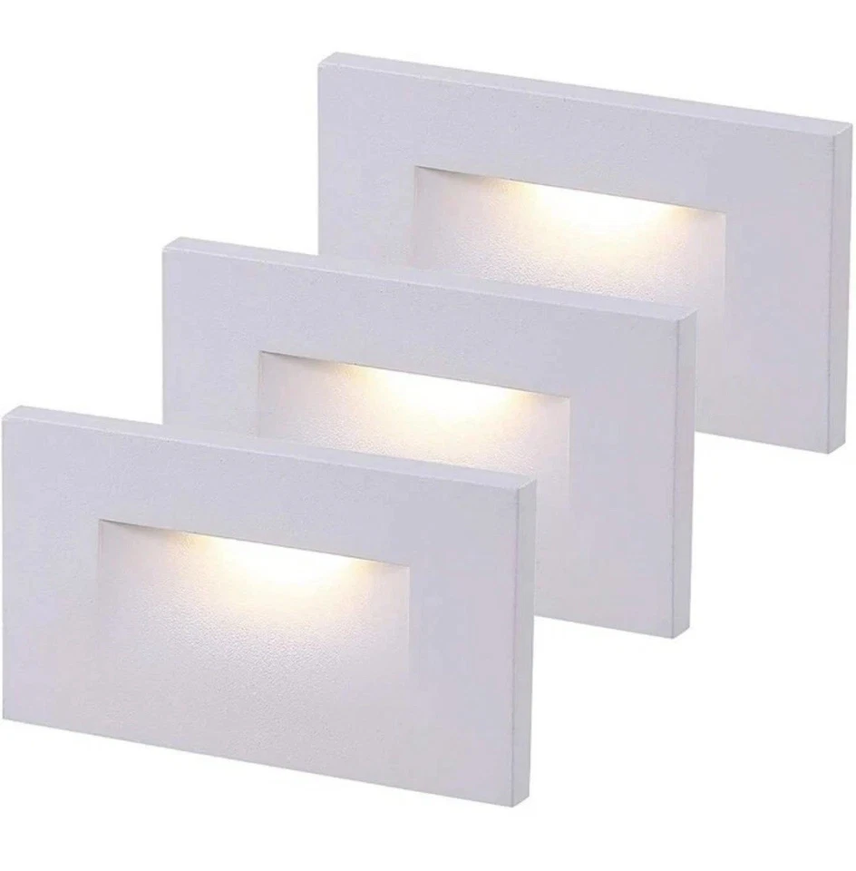 3pk Cloudy Bay 120V Dimmable LED Indoor Outdoor Step Light,3000K Warm White  - Image 1 of 4