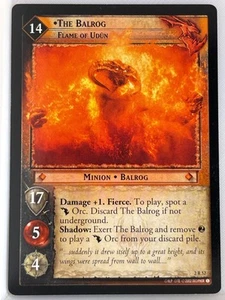 TARJETA RARA SEÑOR DE LOS ANILLOS TCG MINAS DE MORIA 2R52 EL BALROG, LLAMA DE UDUN lp - Imagen 1 de 1