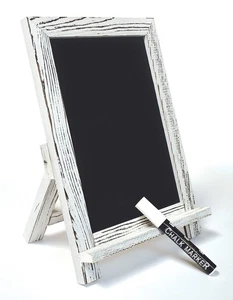 Framed Tabletop Chalkboard Sign, 9.5" x 14", Rustic Wood Frame, Small Magneti... - Bild 1 von 8