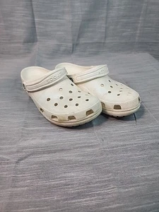 Classic Crocs Unisex White Mens 11 Womens 13 Round Toe - Picture 1 of 8