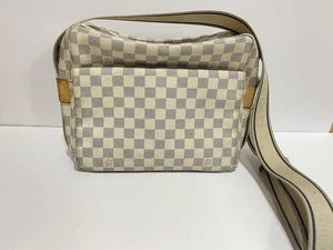 Borsa a tracolla Louis Vuitton Damier Azzurro Bianco/Bianco N51189 Autentica - Foto 1 di 12