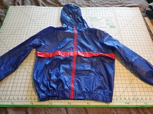 VTG Color Block Hooded Windbreaker Lighweight Field & Stream Zip Cinch Coat L - Picture 1 of 9