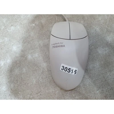 Toshiba M-S42 Mechanical Mouse White Wired PS/2 Ergonomic 2-Buttons for Desktop - Image 1 of 4