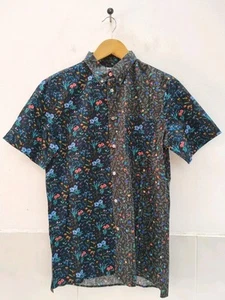 Paul Smith Mens Shirt Floral Short Sleeve Black Casual Shirt Size Small rrp £115 - Picture 1 of 8
