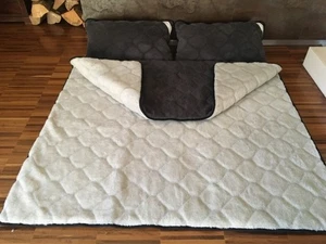 Luxus Set Wolle Bettenset Alpakawolle Doppelbett Decke Bettdecke 2 Kissen 45x75 - Picture 1 of 6