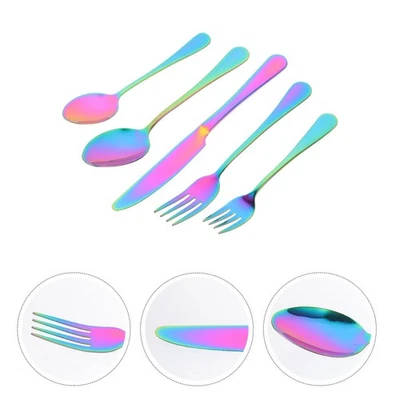  Set Di Utensili Da Cucina Stoviglie Alimenti Occidentali Acciaio Inossidabile - Immagine 1 di 4