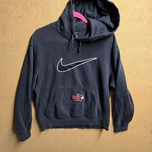 Vintage Y2K Nike Big Swoosh Black Embroidered Hoodie Illinois St Team Issue M  - Picture 1 of 7