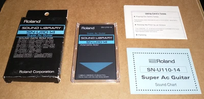 ROLAND "Super AC Guitar" (SN-U110-14 ) SOUND DATA ROM..NEW In/BOX! Made in Japan - Image 1 of 4