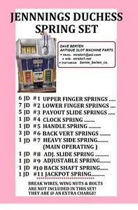 JENNINGS REPLACMENT SPRINGS JENNINGS DUTCHESS ANTIQ SLOT MACHINE MADE IN USA - Picture 1 of 4