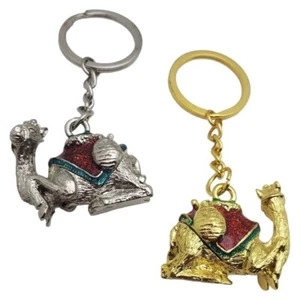 Camel Keychain Souvenir Set of 2 UAE Travel Tourist Gift United Arab Emirates - Picture 1 of 7