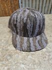 Vintage Camouflage Game Stalker Hat With Ear Flaps, Tree Bark Camo Size Small