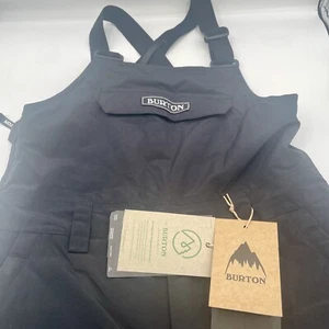 NWT Burton Youth M KD Skylar Bib Snowboard Pants Kids True Black Thermacore Ski - Picture 1 of 13