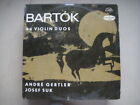 J.SUK & A.Gertler BARTOK: 44 Duos für Violinen LP SUPRAPHON
