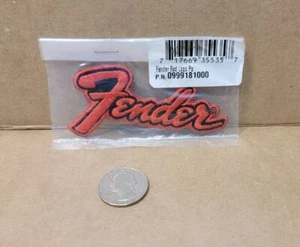 FENDER Patch Vintage RED w/ BLACK STYLE ICON LOGO Embroidery PATCH - Picture 1 of 5