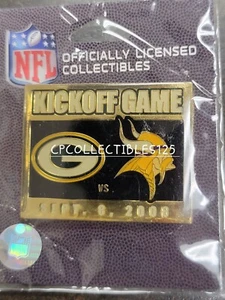 Minnesota Vikings VS Green Bay Packers Game day Pin 9/8/2008 NEW Lambeau Field - Picture 1 of 1