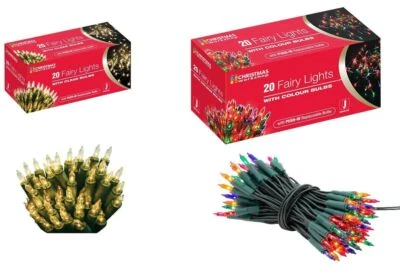 Clear or Multi Colour Bulb Christmas Fairy Tree Lights Xmas Party Decoration  - Image 1 of 4