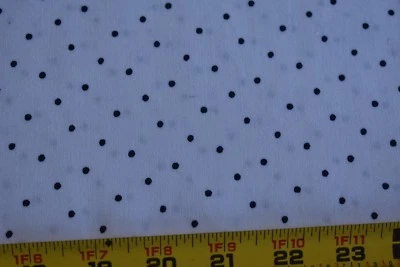 32" Long, Dark-Navy Dots on White Quilt Cotton, Dear Stella, N4044 - Image 1 of 4