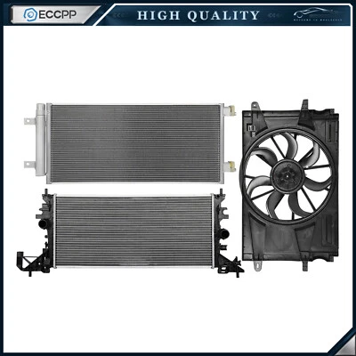 Electric Radiator Condenser Cooling Fan Kit For 2017 2018 2019 Chevrolet Cruze Foto 1 de 4