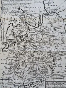 Russia Muscovy Finland Ukraine Lapland Crimea Tartary c. 1725 Moll antique map - Picture 1 of 4