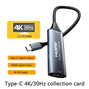 HD HDMI To USB Type C Video Capture Card 4K 30Hz For Game Record Live Broadcast - Picture 1 of 6