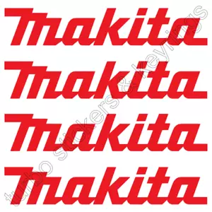 4x MAKITA TOOLS VINYL STICKER 8 COLOURS CAR TRUCK UTE VAN TOOLBOX 120MM x 22MM - Picture 1 of 2