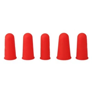 Anti-Rutsch-Fingerkappen für Heißklebepistole, Silikon-Fingerschutzhülle (rot, 5 - Photo 1/9