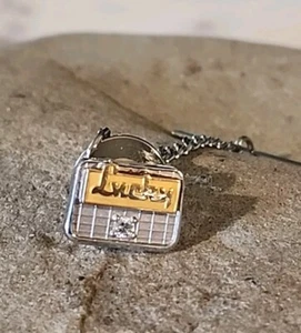 GLÜCK Service Pin 5 Jahre 10K Gold mit 1 Diamant Supermarkt Lebensmittelgeschäft Vintage - Bild 1 von 5