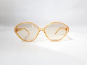 Christian Dior vintage 1980 sunglasses yellow white oversize women NOS - Picture 1 of 12